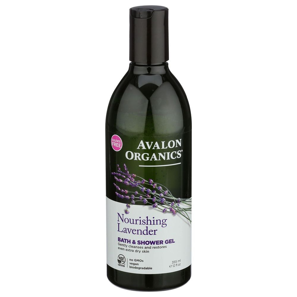Avalon Organics Lavender Bath And Shower Gel, 12 Ounce