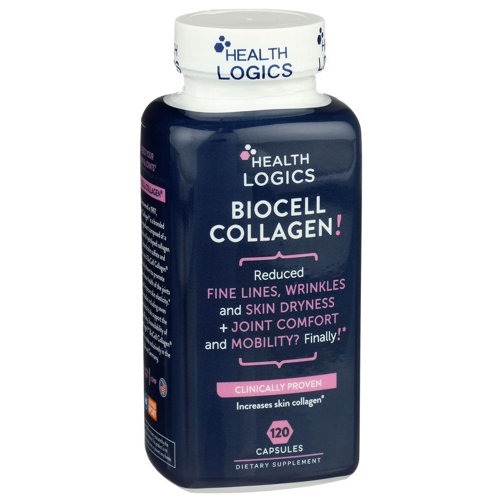 Health Logics Biocell Collagen Capsules, 120 Count -- 3 Per Case