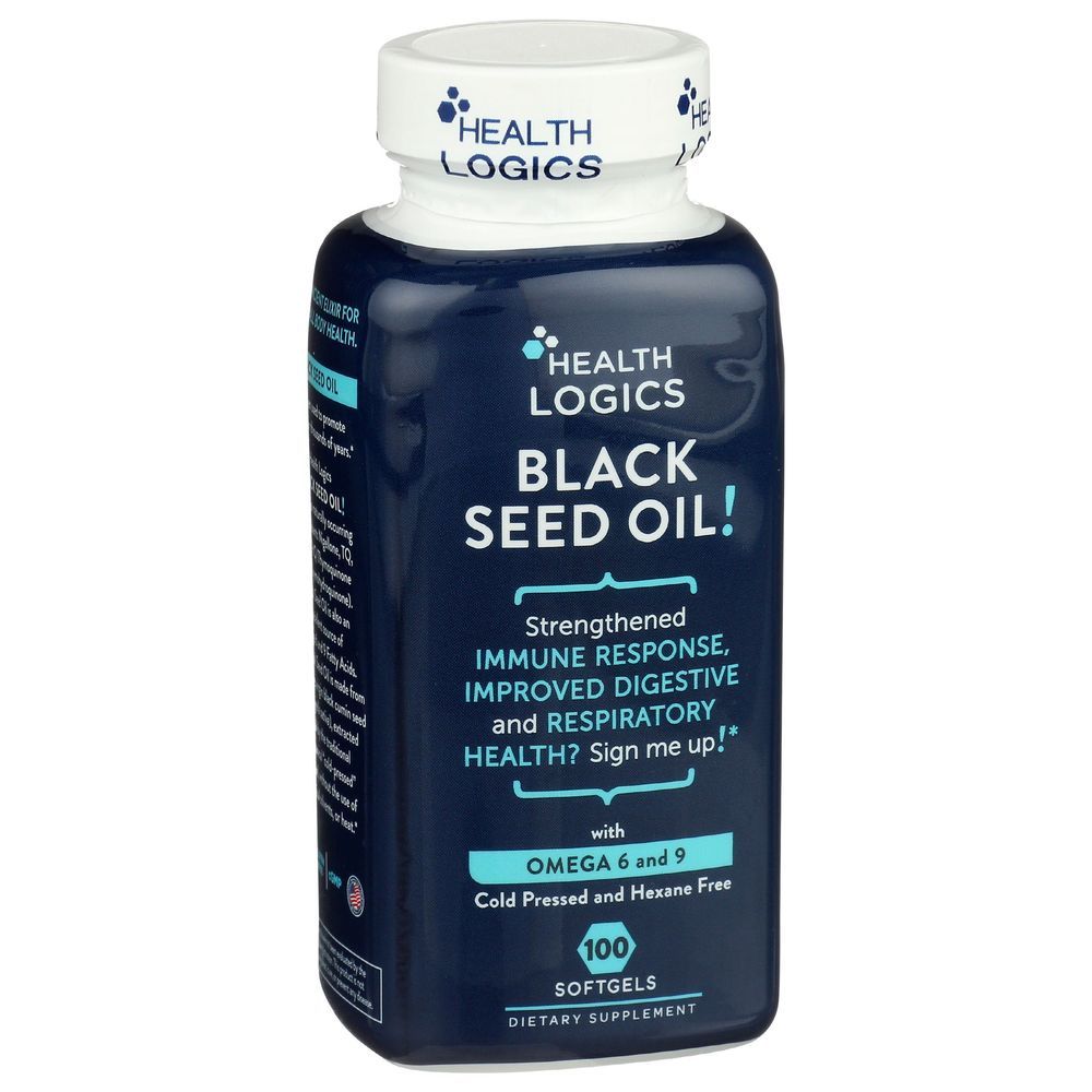 Health Logics Hexane Free Black Seed Oil Softgel, 100 Count -- 3 Per Case