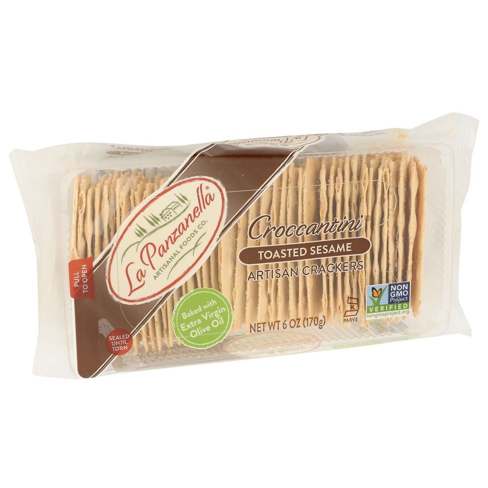 La Panzanella Croccantini Toasted Sesame Artisan Cracker, 6 Ounce -- 12 Per Case