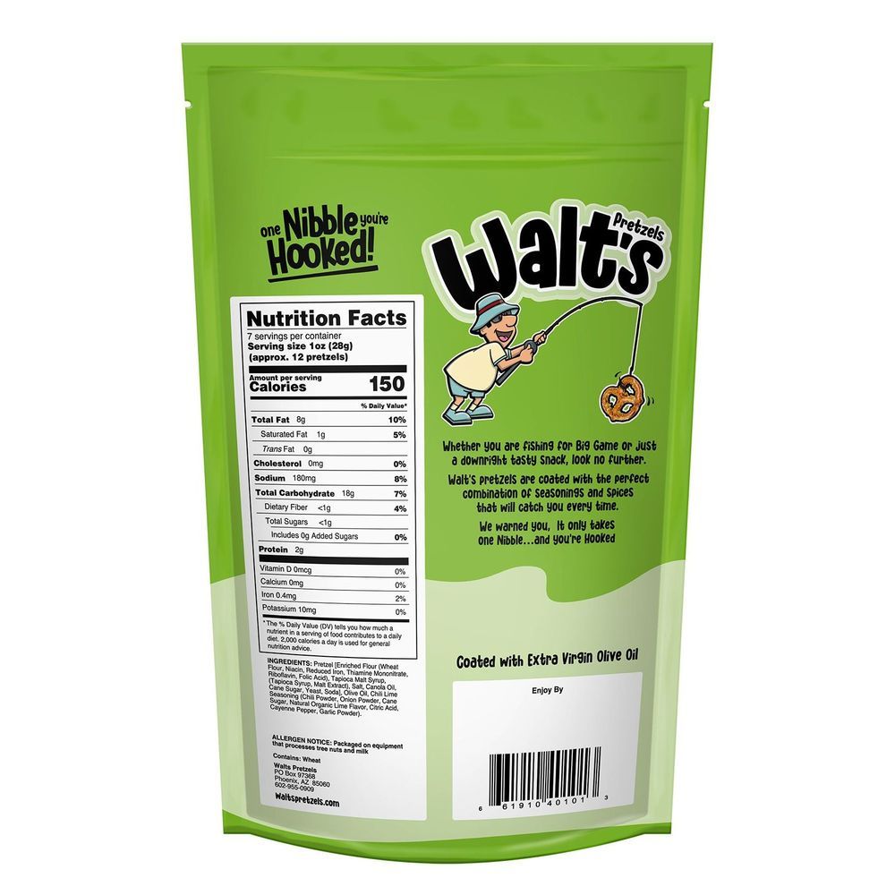 Walts Pretzels Chili Lime Pretzels, 7 Ounce -- 12 Per Case