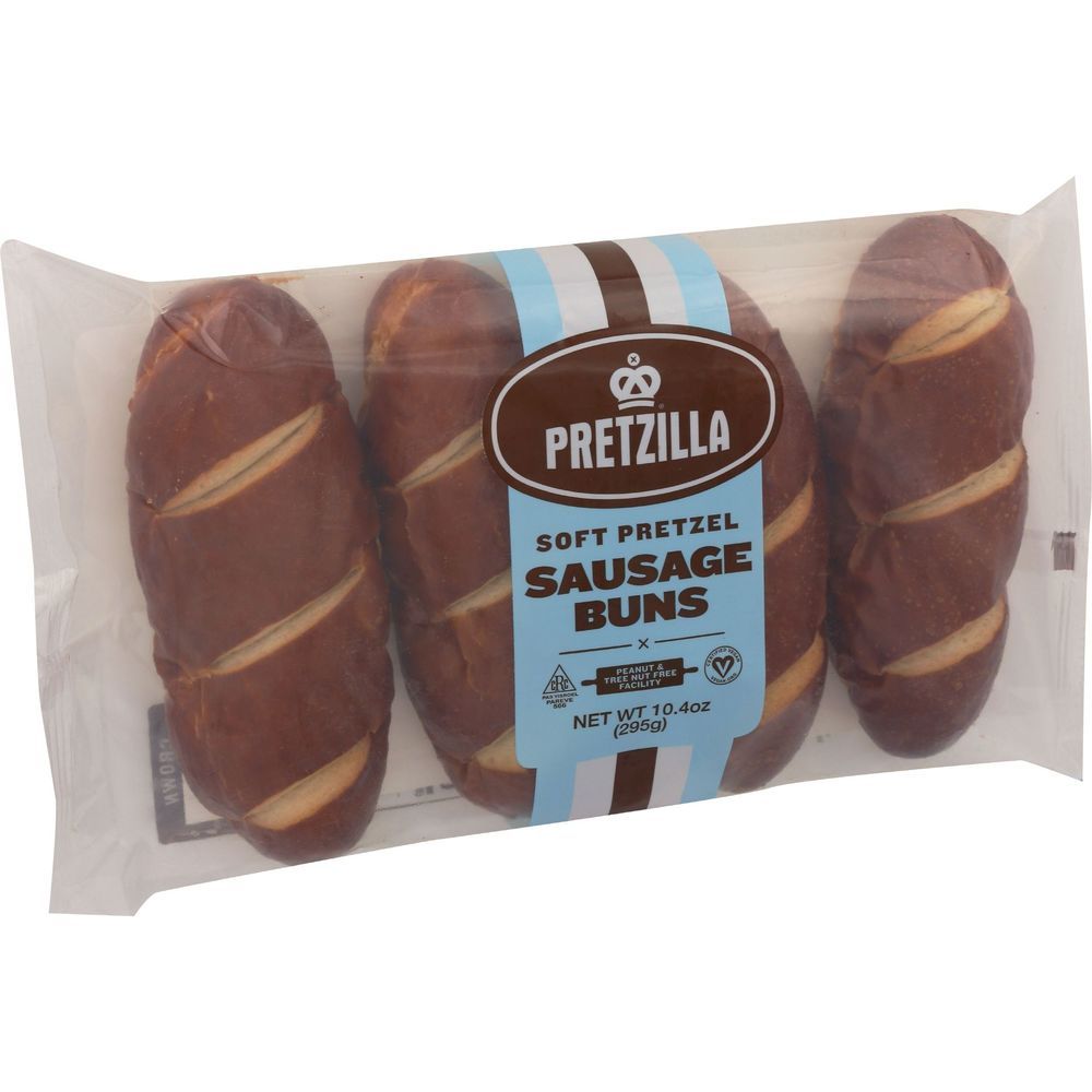Pretzilla Soft Pretzel Sausage Bun, 10.4 Ounce -- 15 Per Case