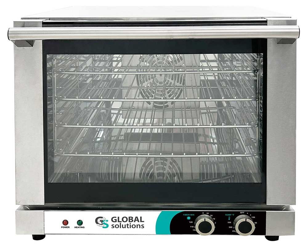 Global Solutions 208/240 Volt Half Size Convection Oven, 22 7/8 X 22 7/16 X 20 1/8 Inch