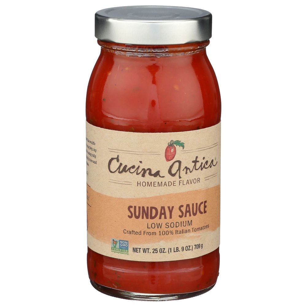 Cucina Antica Low Sodium Sunday Sauce, 25 Ounce -- 12 Per Case