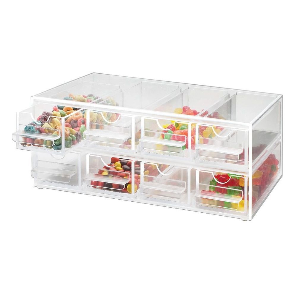 Cal-mil Acrylic 8 Drawer Topping Dispenser, 13 X 8 X 5 Inch