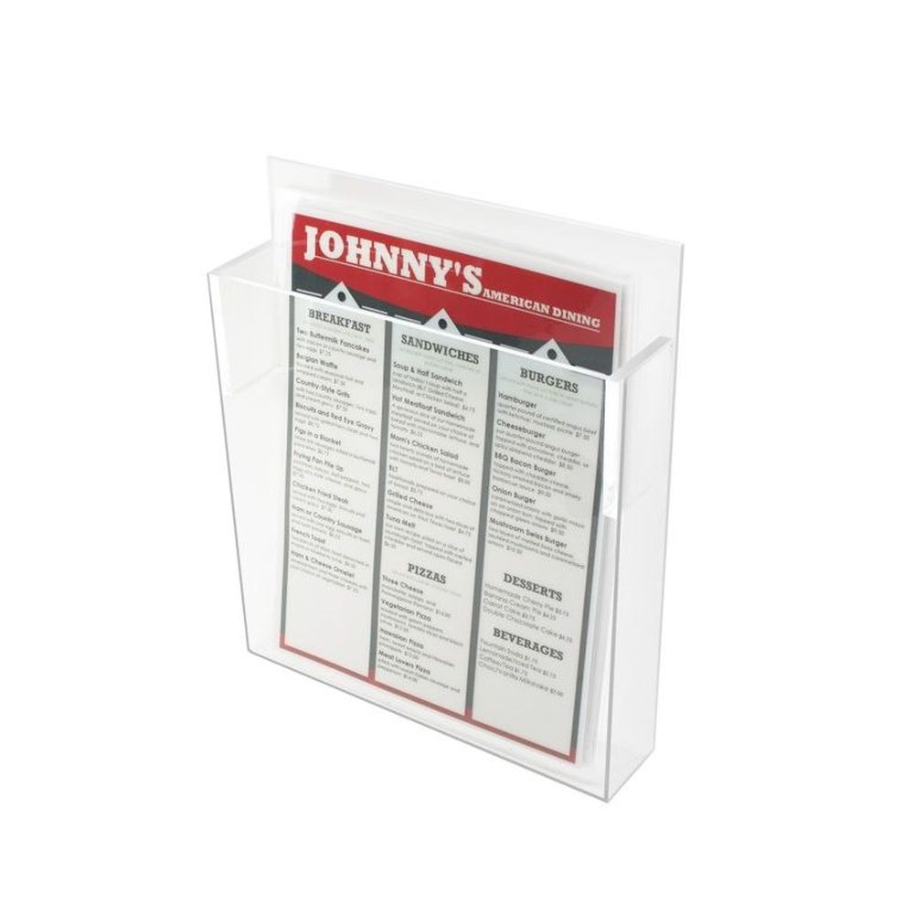 Cal-mil Large Wall Mount Menu Rack, 9.25 X 3 X 10 Inch