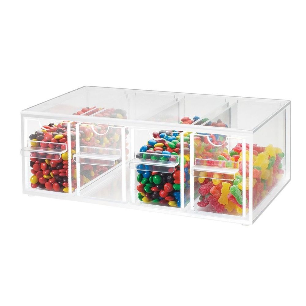 Cal-mil Acrylic 4 Drawer Topping Dispenser, 13 X 8 X 5 Inch