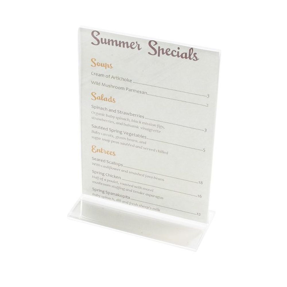 Cal-mil Classic Upright Tabletop Cardholder, 5 X 0.25 X 7 Inch