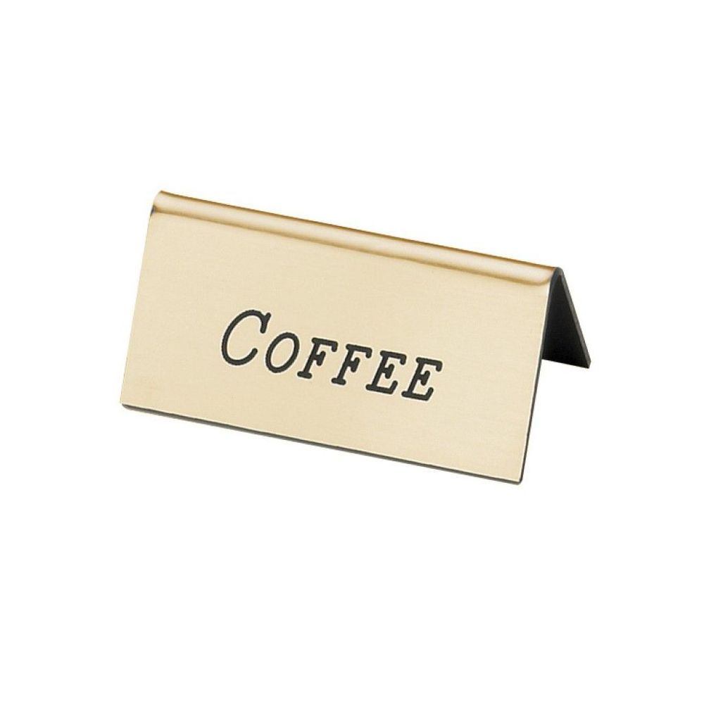 Cal-mil Gold Coffee Beverage Tent, 3 X 1 1/2 Inch