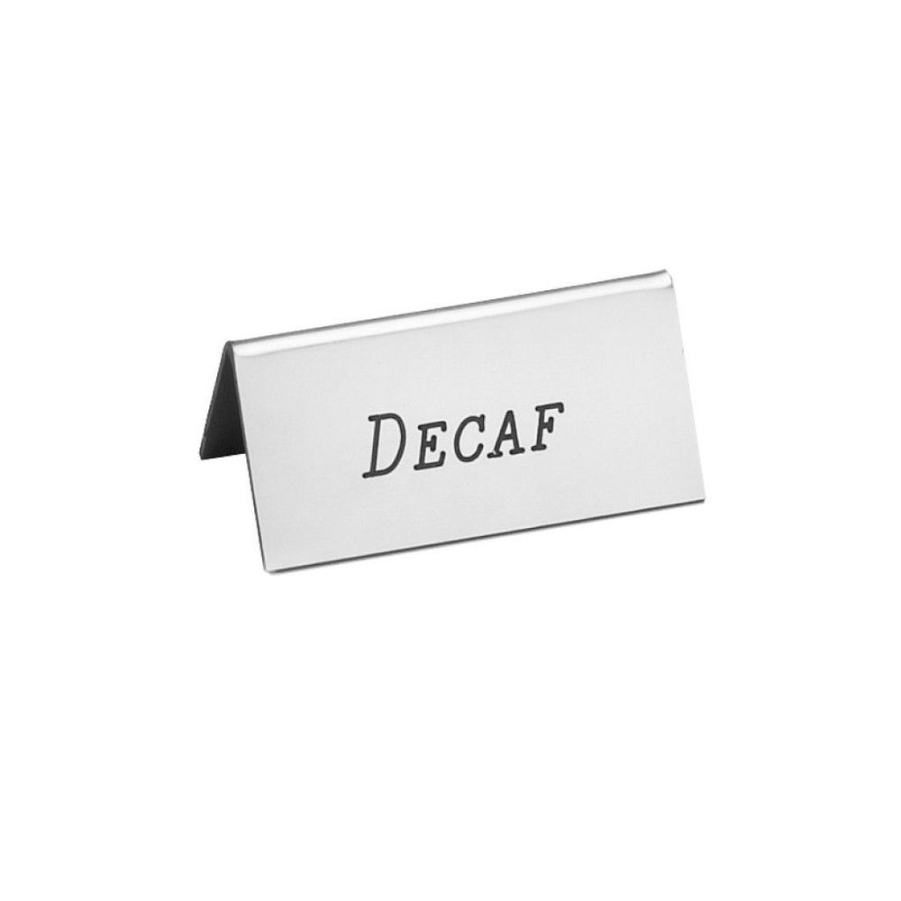 Cal-mil Silver Decaf Beverage Tent, 3 X 1 1/2 Inch -- 12 Per Case