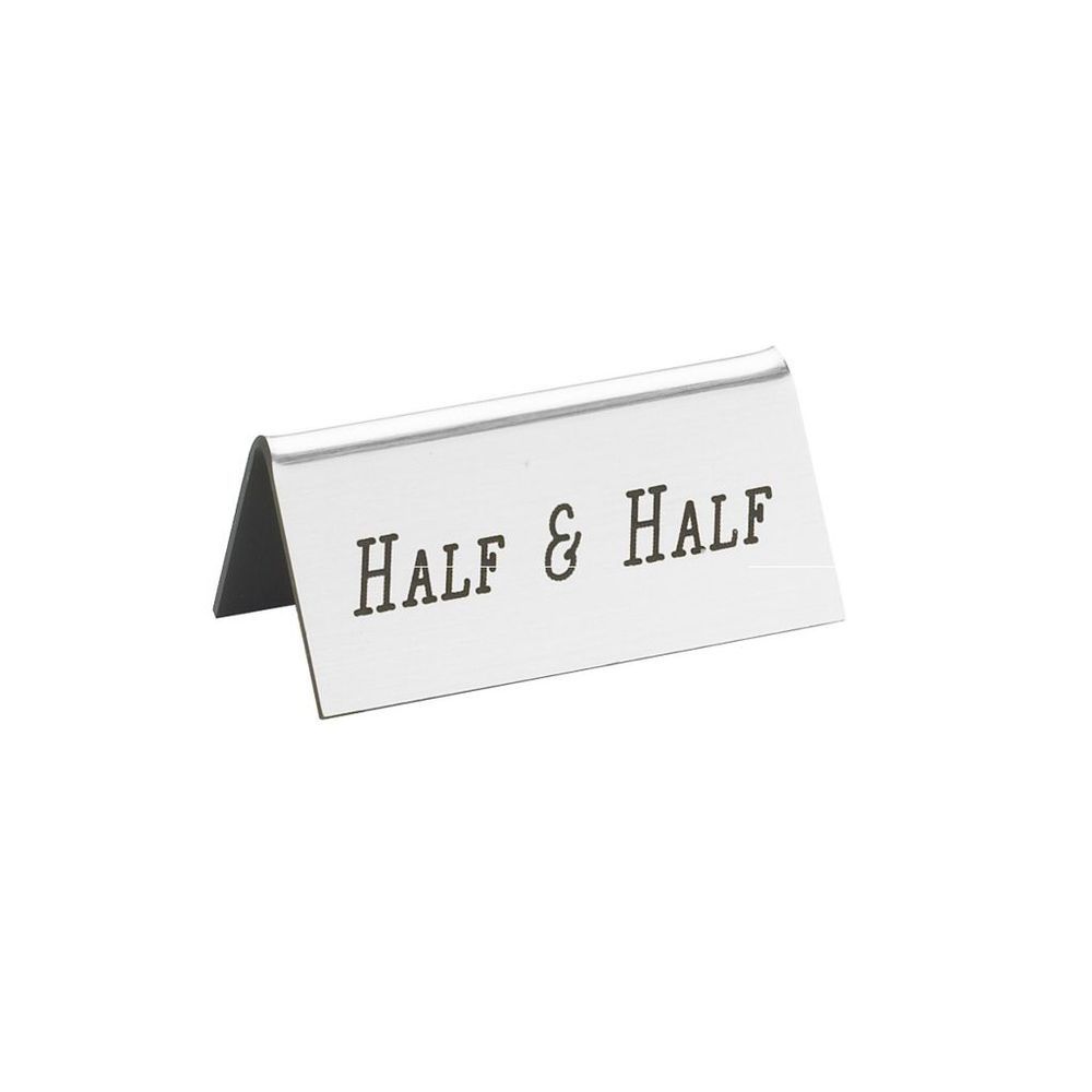 Cal-mil Silver Half And Half Beverage Tent, 3 X 1 X 1.5 Inch