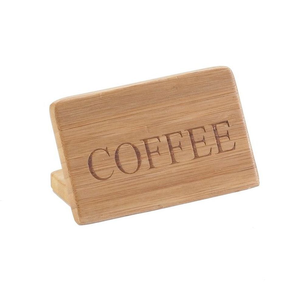 Cal-mil Bamboo Coffee Beverage Sign, 3 X 1 X 2 Inch