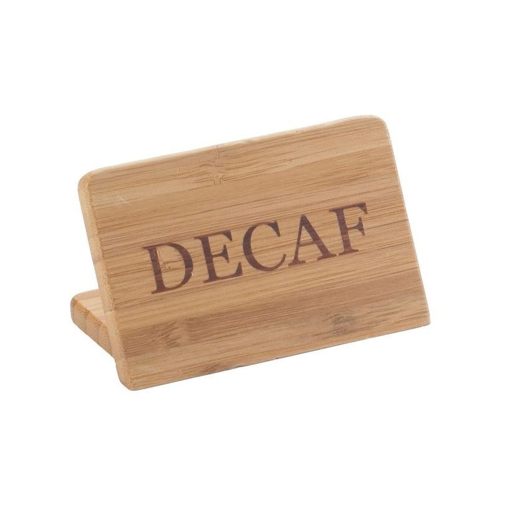 Cal-mil Bamboo Decaf Beverage Sign, 3 X 1 X 2 Inch