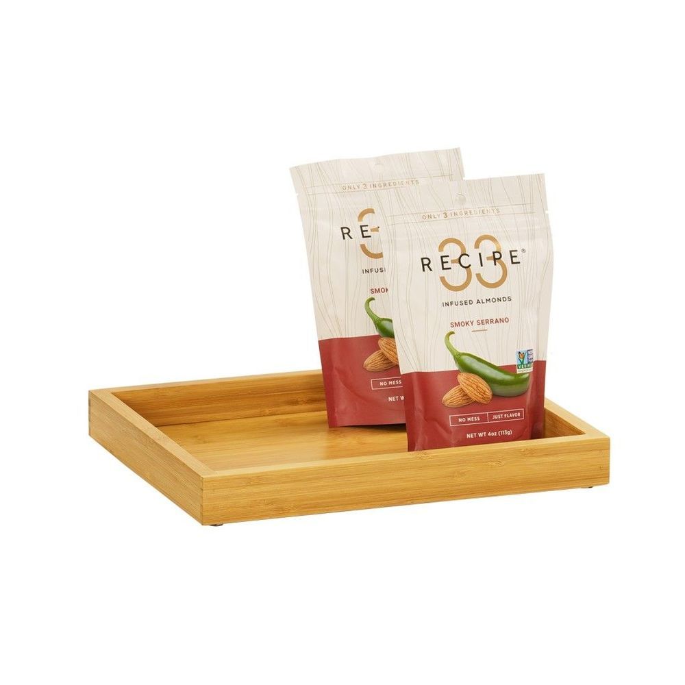 Cal-mil Bamboo Tray, 12 X 9.75 X 1.25 Inch -- 2 Per Case