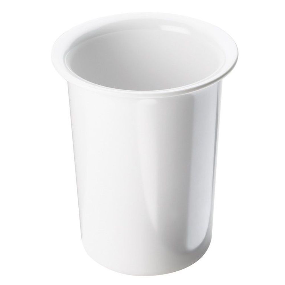 Cal-mil White Solid Melamine Cylinder For Flatware Or Condiment Display, 4.50 X 4.50 X 5.50 Inch