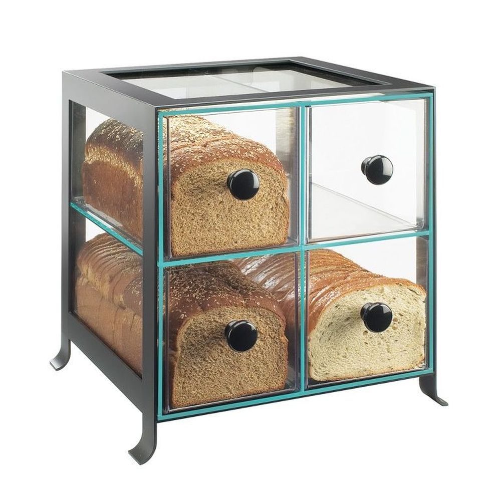 Cal-mil Black Soho 4 Drawer Bread Case, 14 X 13 X 14.125 Inch