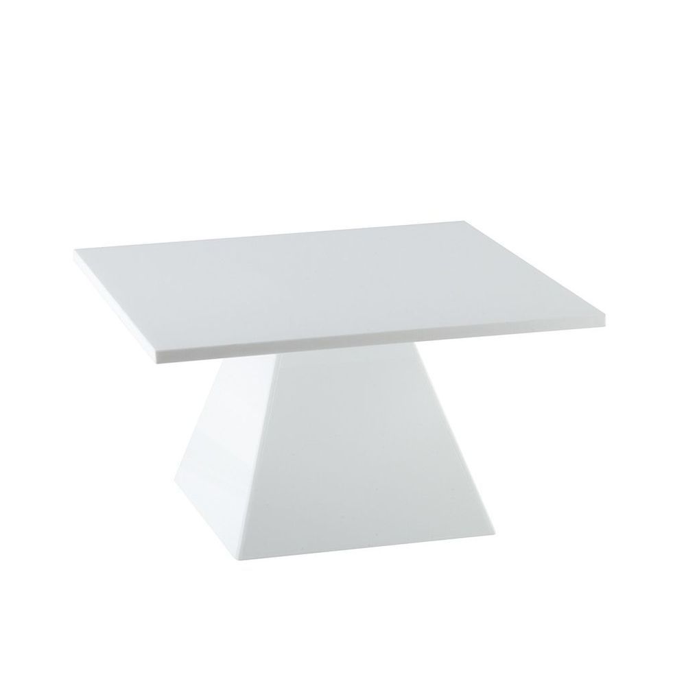 Cal-mil White Acrylic Large Square Pedestal Riser, 14.5 X 14.5 X 7.875 Inch