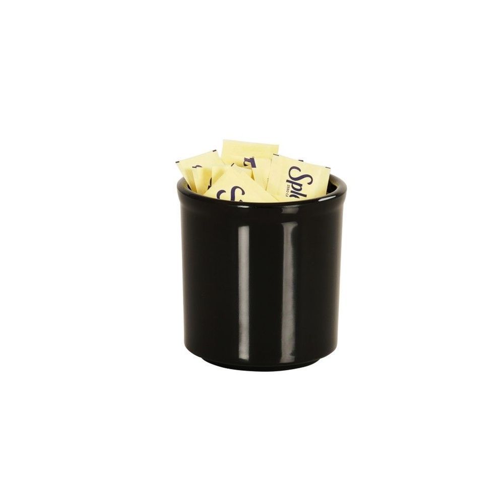 Cal-mil Black 16 Ounce Round Melamine Condiment Jar, 4 Inch Dia X 4.5 Inch Height -- 4 Per Case