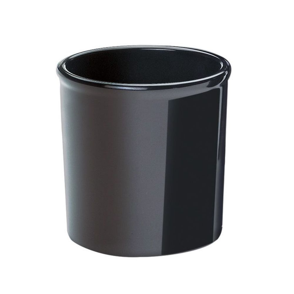 Cal-mil Black 64 Ounce Round Melamine Utensil Holde, 6.75 Inch Dia X 6.25 Inch Height -- 4 Per Case