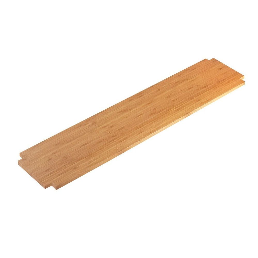 Cal-mil Bamboo Rectangular Shelf For Interlink Elevation Risers, 7 X 32 X .25 Inch