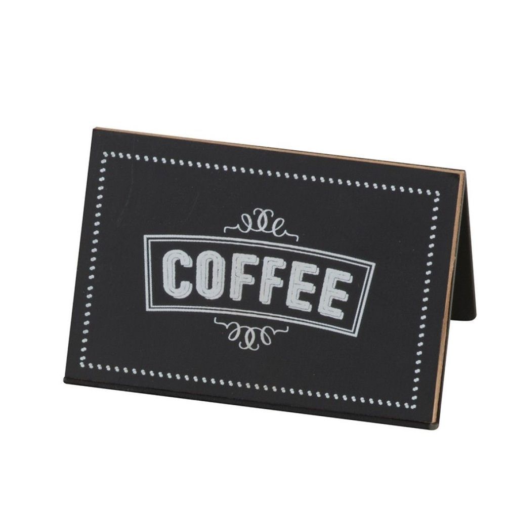 Cal-mil Chalkboard Beverage Sign With Coffee Print, 3 X 2 X 2 Inch -- 12 Per Case