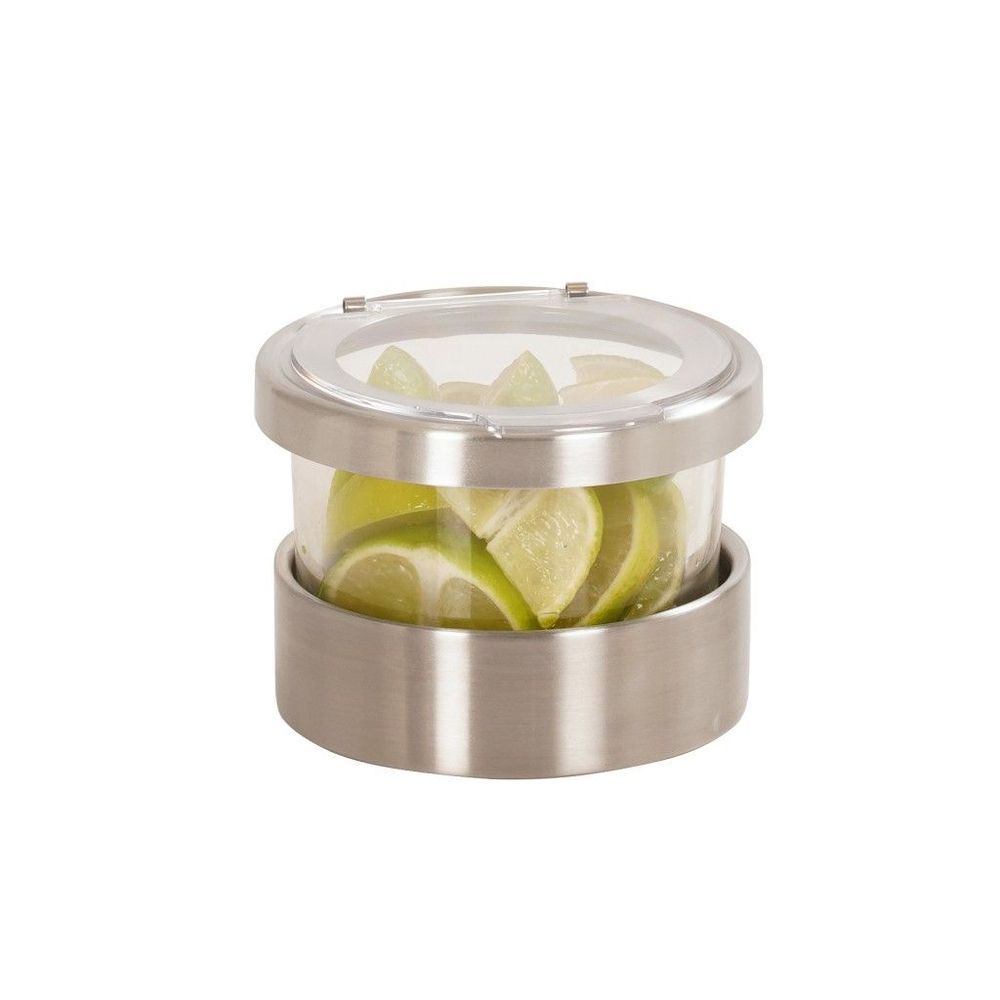 Cal-mil 16 Ounce Mixology Jar With Hinged Stainless Steel Lid, 4.625 Inch Dia X 3.25 Inch -- 3 Per Case