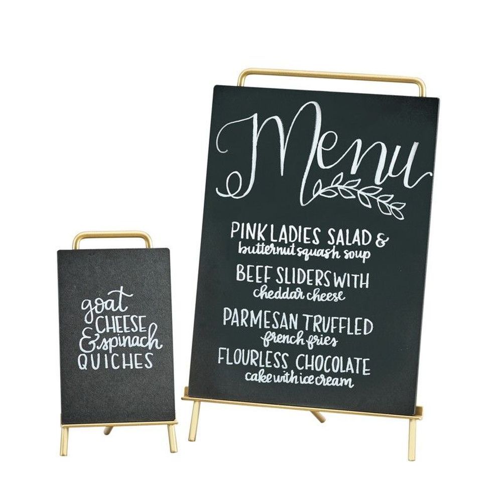 Cal-mil Brass Mid Century Sign Holder, 4 X 3 X 8 Inch