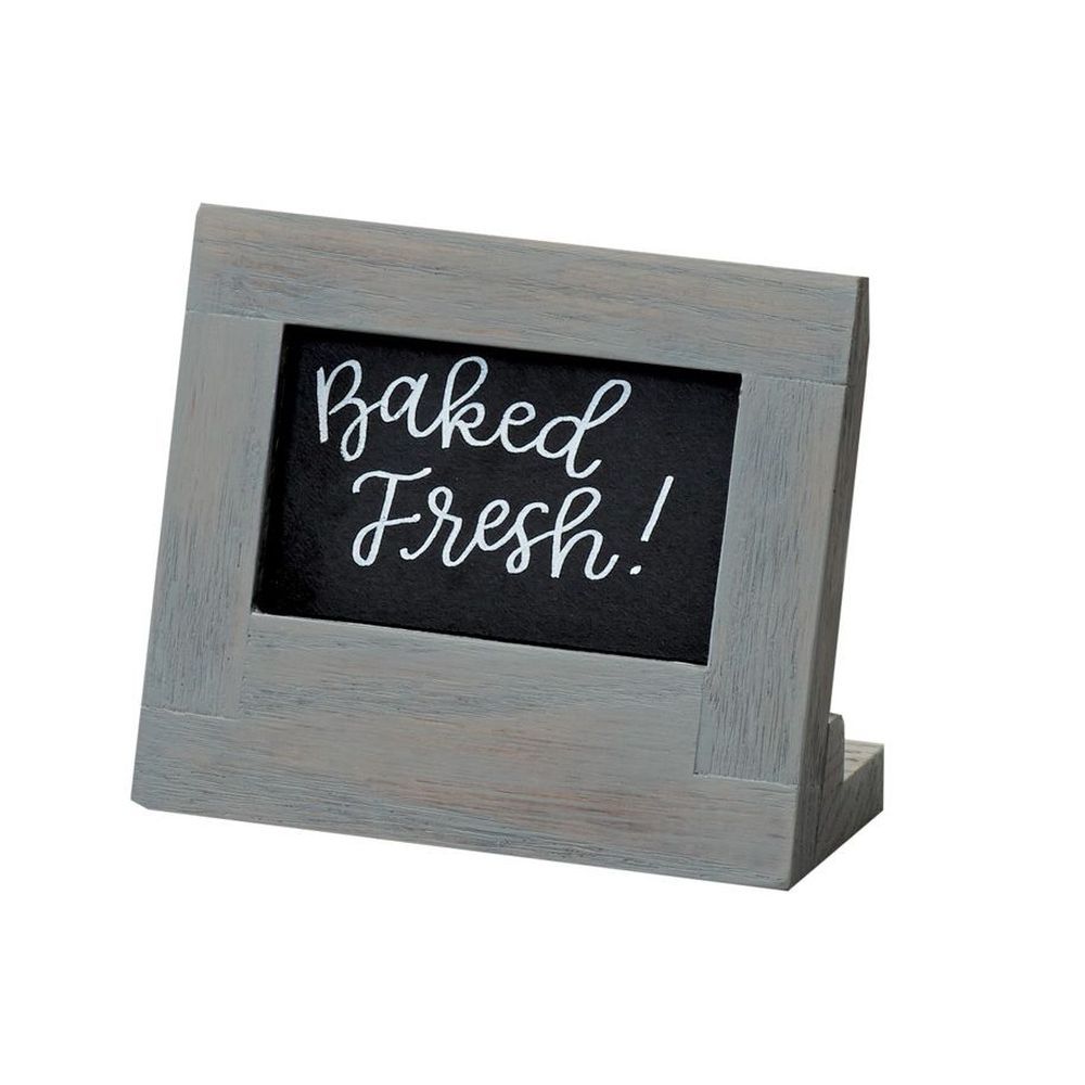 Cal-mil Oak Ashwood Gray 3 X 2 Inch Chalkboard Sign, 5 X 2.5 X 4.5 Inch