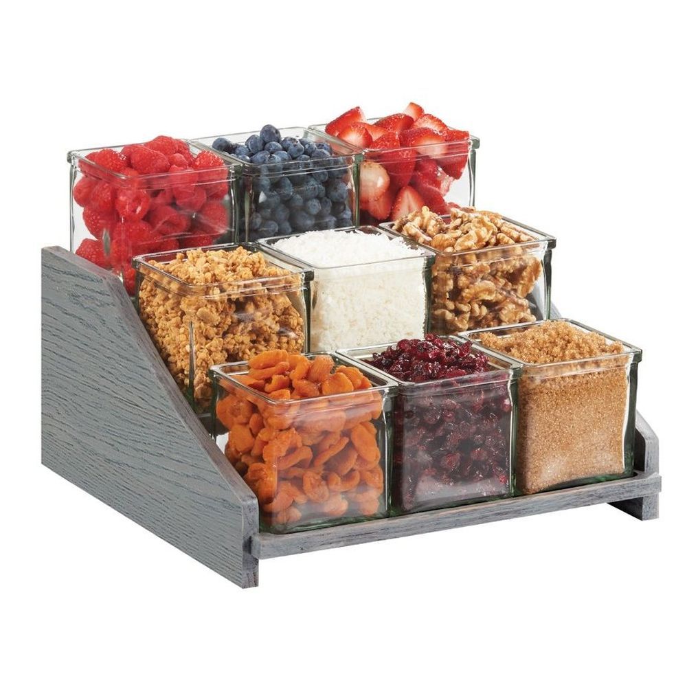 Cal-mil Ashwood 9 Jar Display, 13.125 Inch Width X 12.5 Inch Depth X 6.5 Inch Height