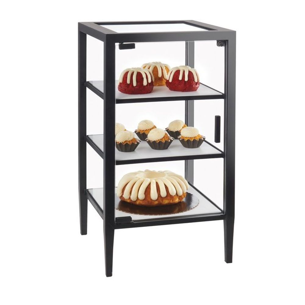 Cal-mil Monterey Black Powder Coated Metal Frame Bakery Display Case, 14 X 14 X 26 Inch