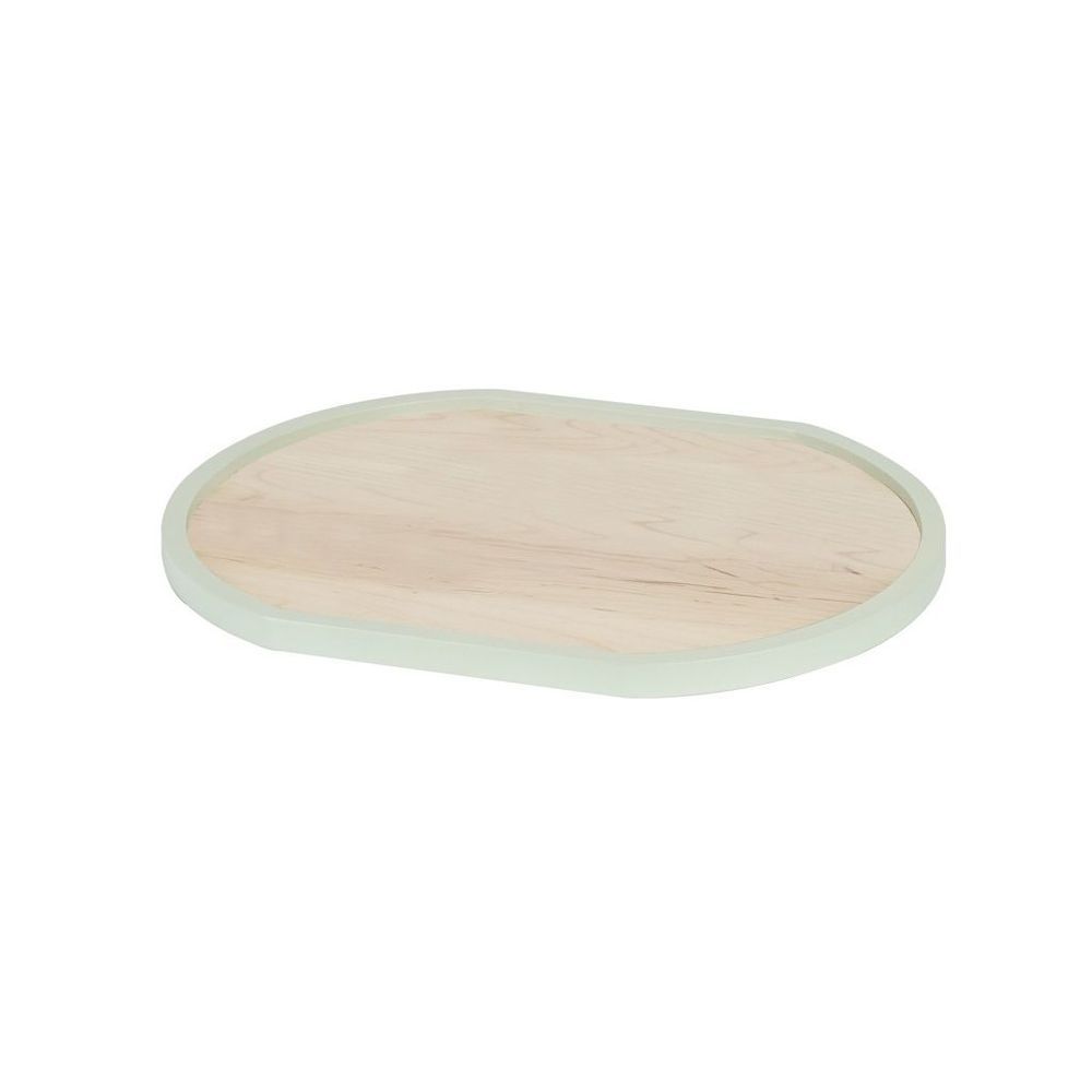 Cal-mil Blonde Maple Wood Serving Tray With Matcha Colored Rim, 16 Inch Width X 22 Inch Depth X 1 Inch Height -- 4 Per Case