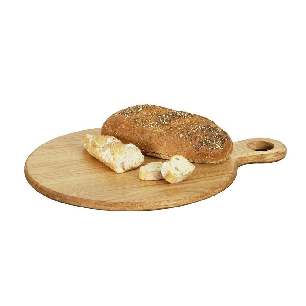 Cal-mil Sydney Oak Serving Board, 16 Inch Dia. X 0.75 Inch Height