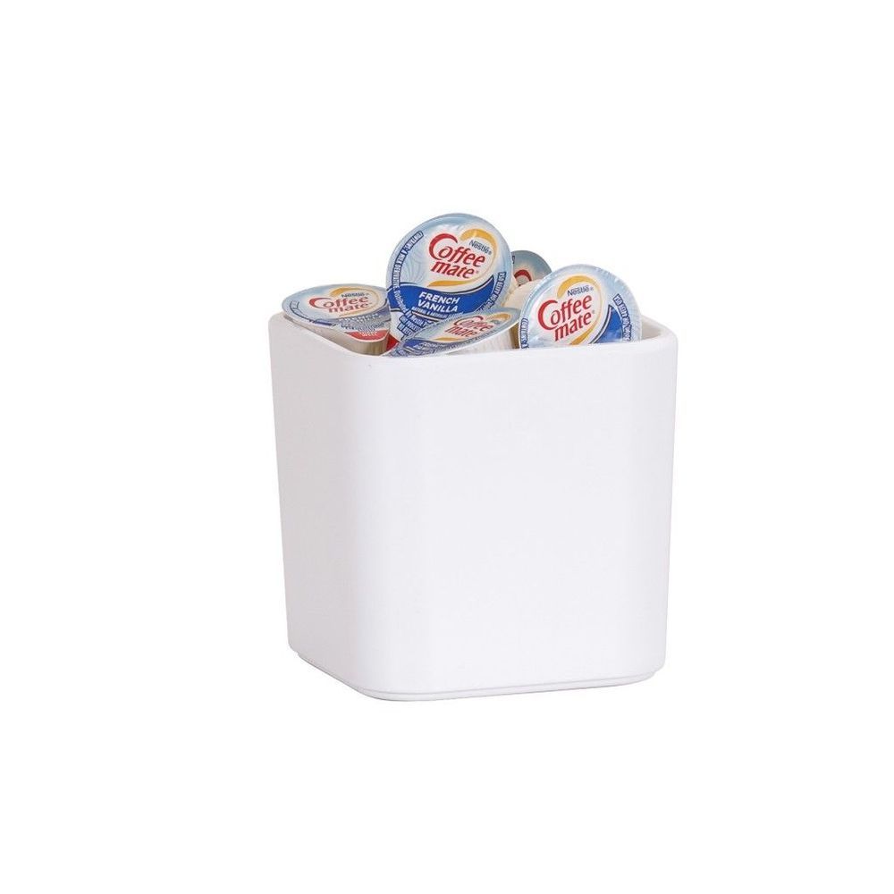 Cal-mil Hudson White Melamine Jar, 3.75 Inch Width X 3.75 Inch Depth X 3.75 Inch Height