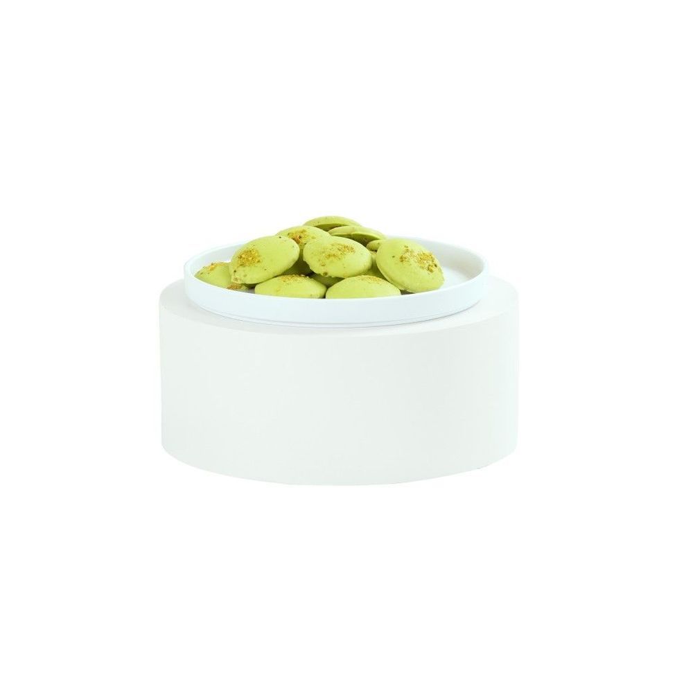 Cal-mil Juno Durable White Metal Riser, 12 Inch Dia. X 5 Inch Height