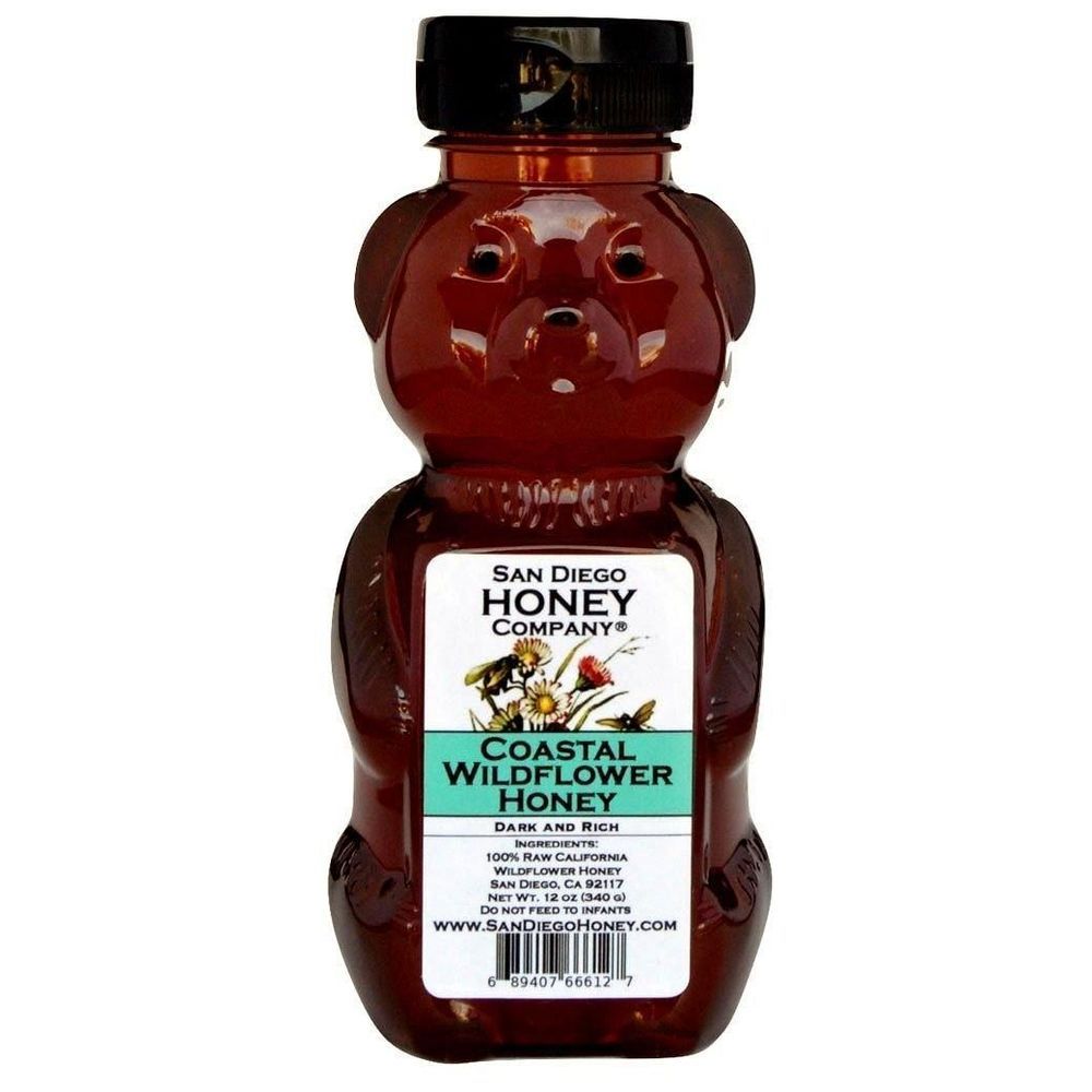 San Diego Coastal Raw Wildflower Honey, 12 Ounce -- 12 Per Case