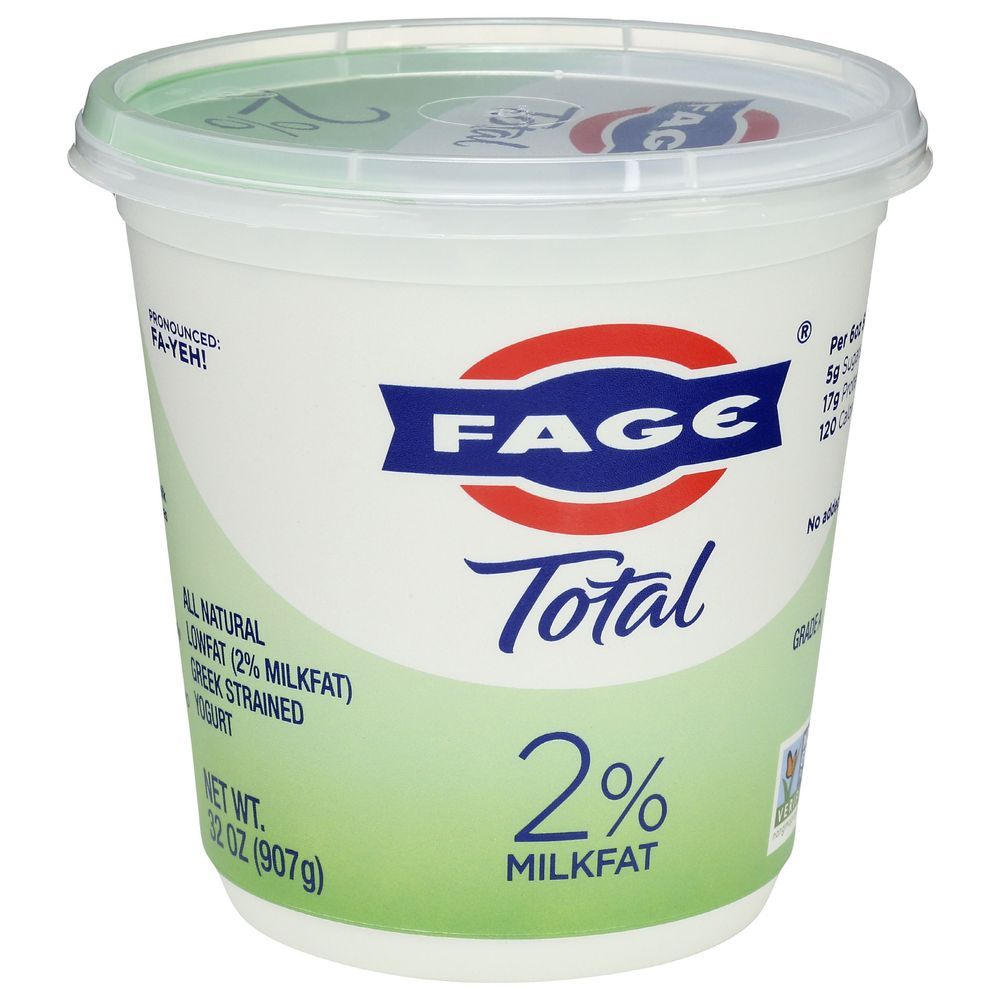 Fage Total 2 Percent Milkfat Plain Greek Yogurt, 32 Ounce -- 6 Per Case