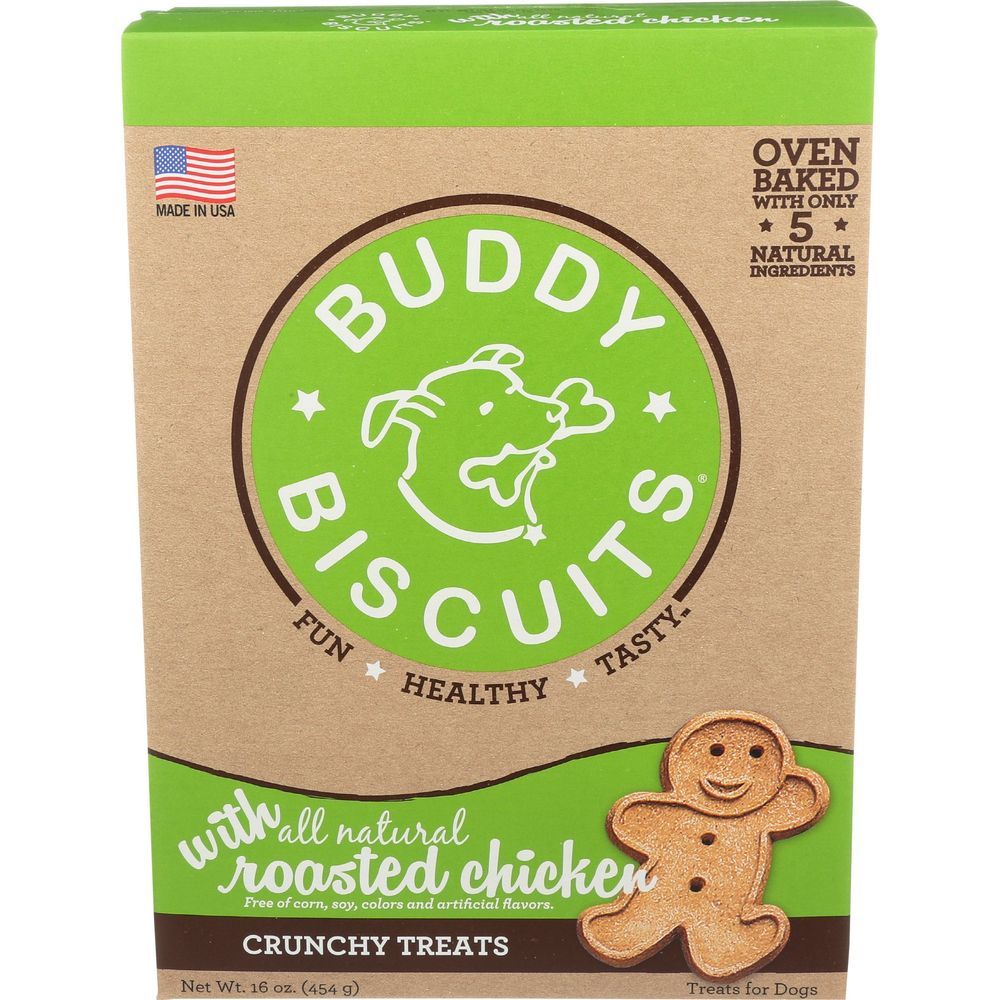 Buddy Biscuits Roasted Chicken Crunchy Dog Treats, 16 Ounce -- 6 Per Case