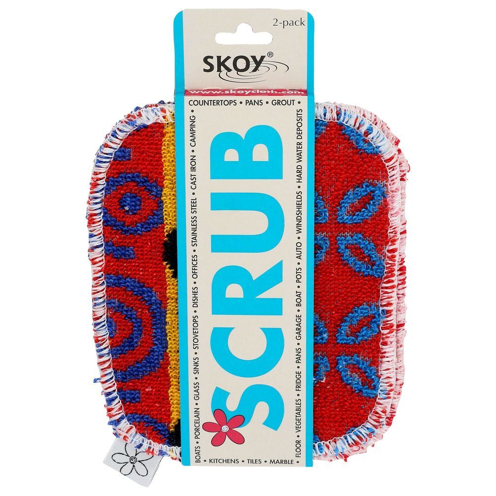Skoy Assorted Color Scrub, Variety Pack, 2 Count -- 12 Per Case