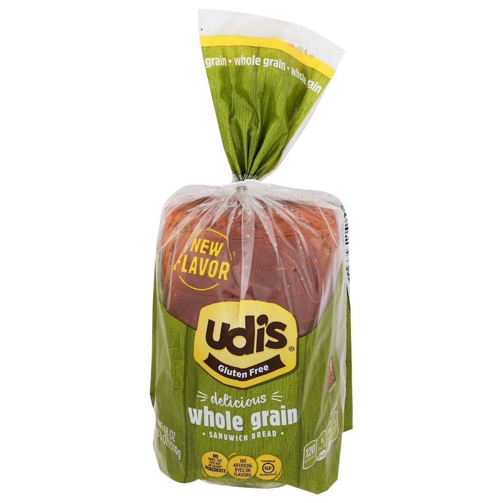 Udis Gluten Free Whole Grain Sandwich Bread, 18 Ounce -- 6 Per Case
