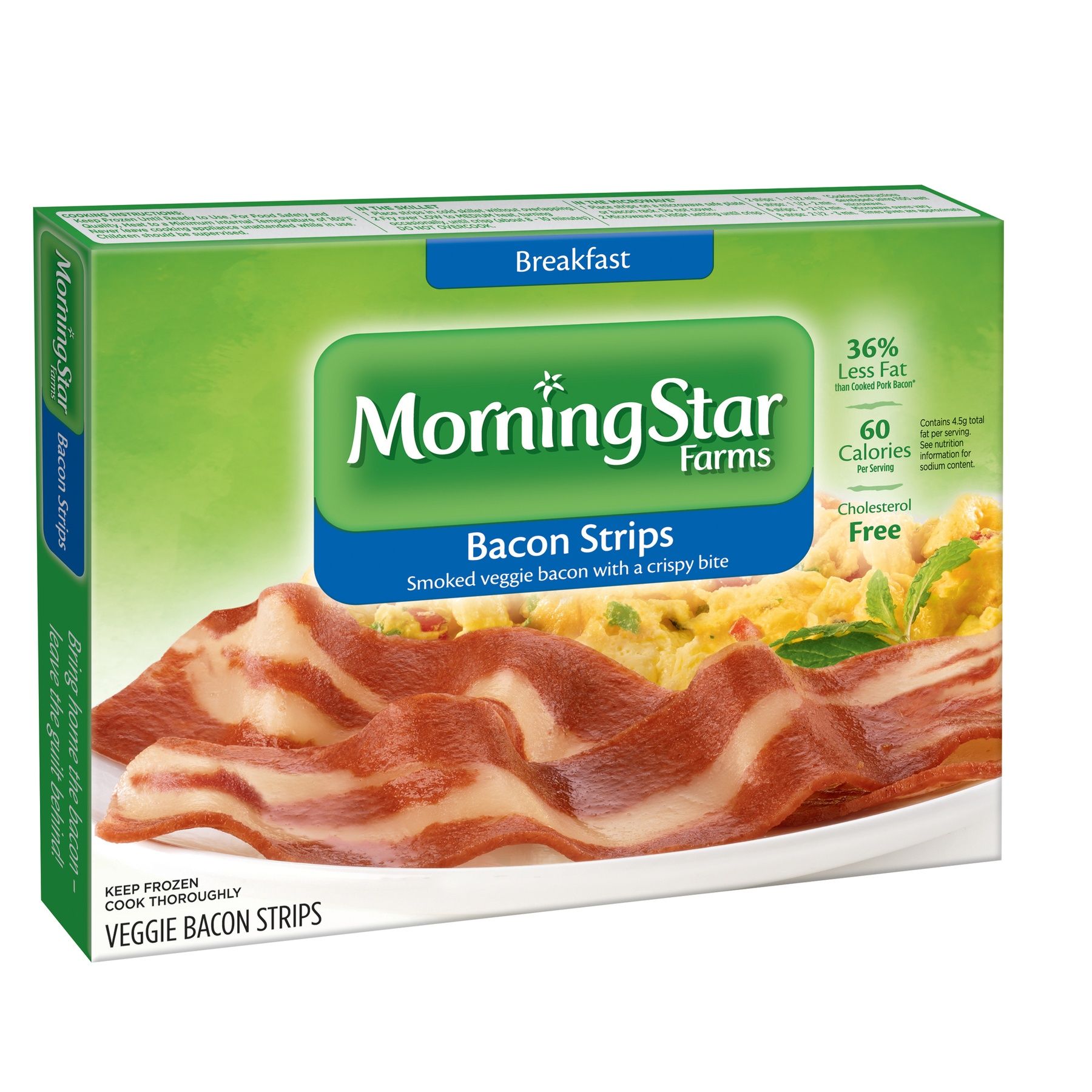 Morningstar Farms Breakfast Veggie Bacon Strips, 6 Per Pack