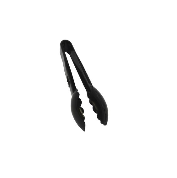 Yoshi Ware Emi Party Tray Black Plastic Catering Tong, 9 Inch -- 48 Per Case