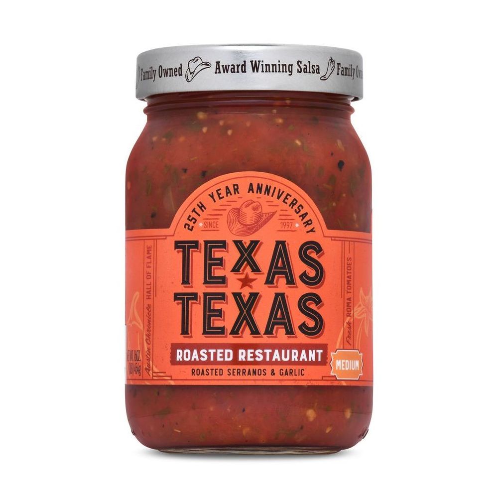 Texas Texas Roasted Restaurant Style Medium Salsa, 16 Ounce -- 6 Per Case