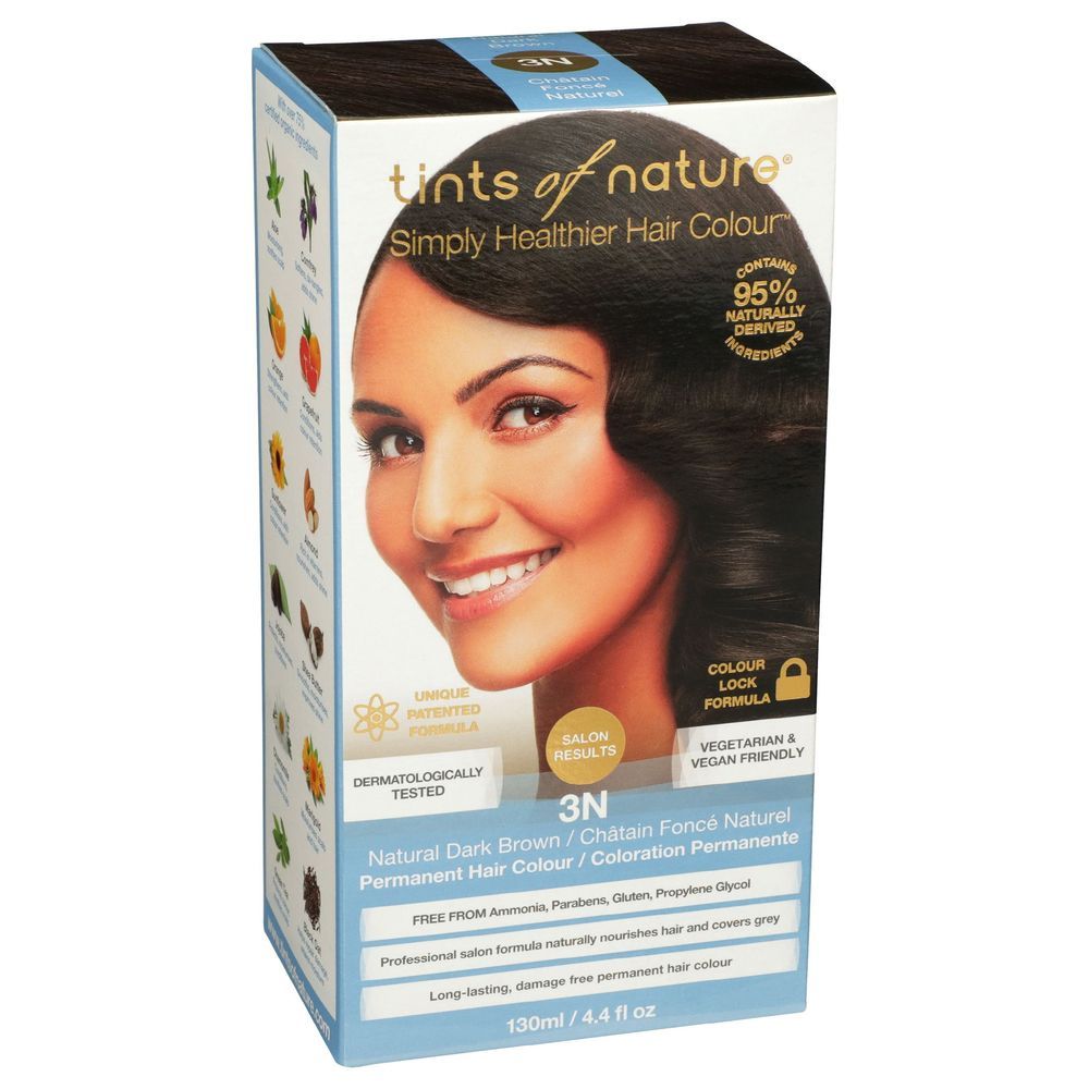 Tints Of Nature 3n Natural Dark Brown Permanent Hair Color, 4.4 Fluid Ounce