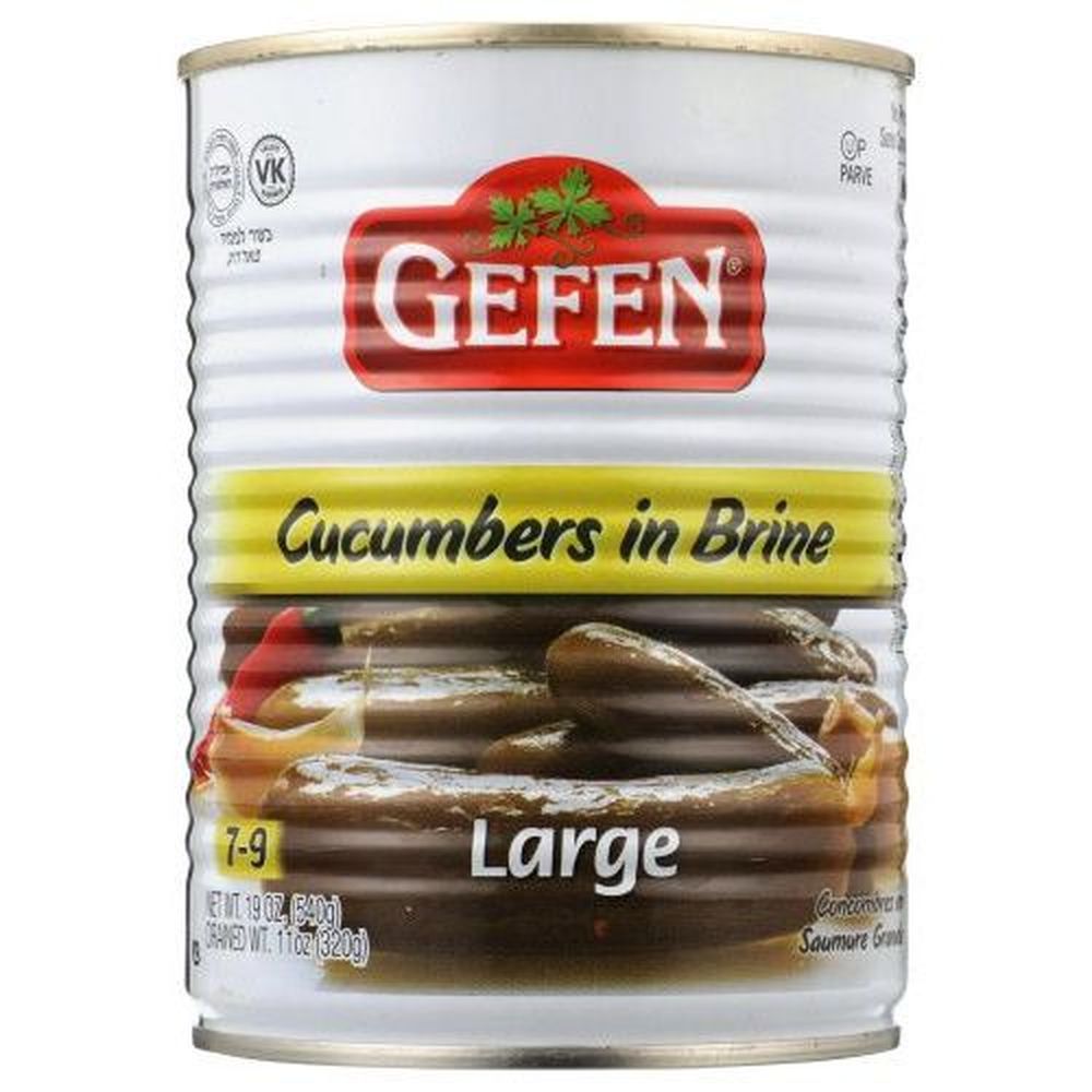 Gefen 7 To 9 Large Cucumbers In Brine, 19 Ounce -- 12 Per Case