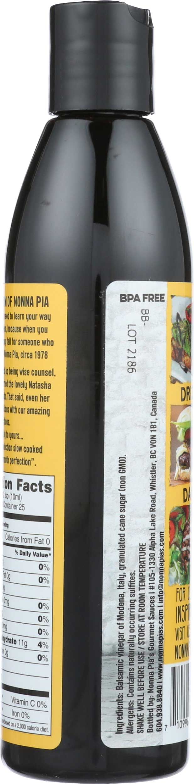Nonna Pia's Classic Balsamic Glaze, 8.45 Fluid Ounce -- 6 Per Case