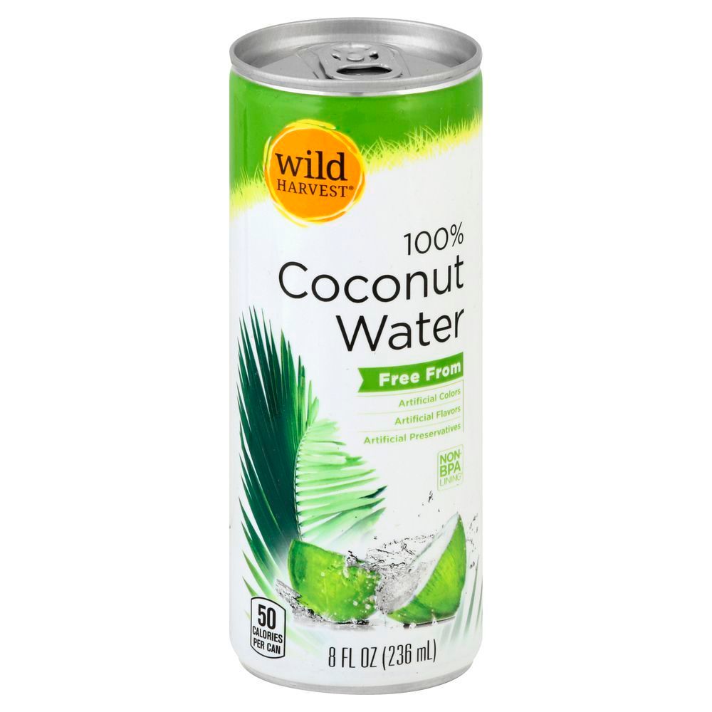 Wild Harvest 100 Percent Coconut Water, 8 Fluid Ounce -- 24 Per Case