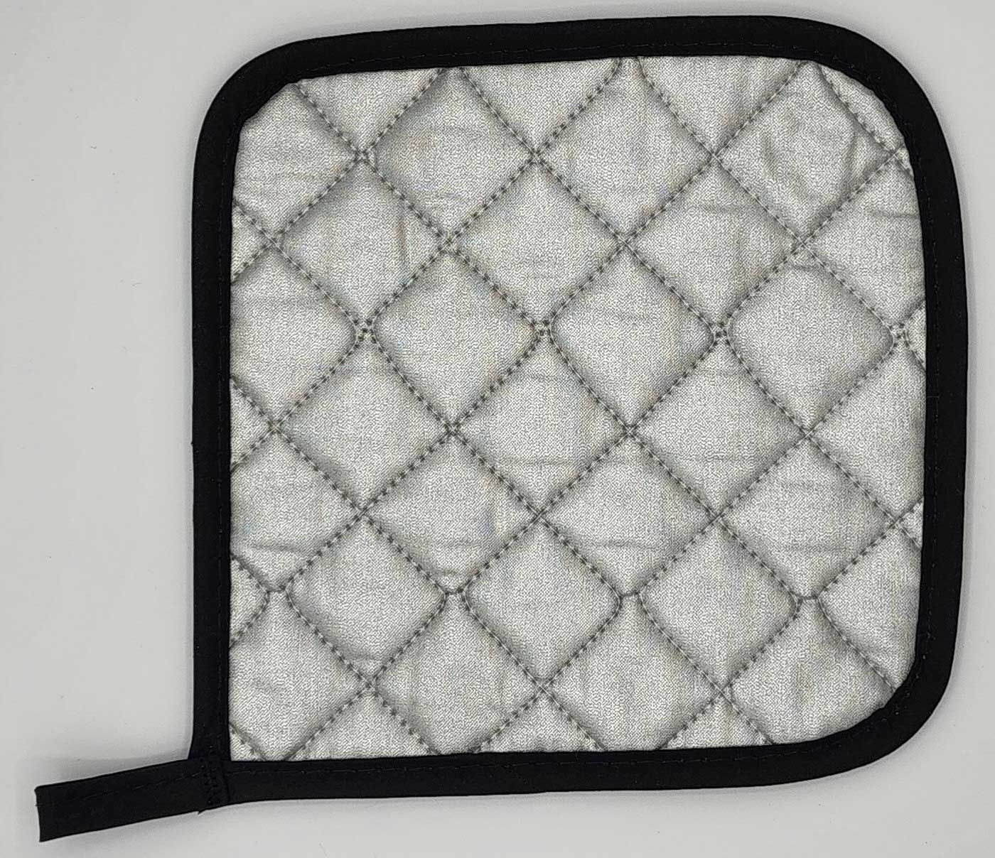 Intedge Silver Silicone Potholder, 7 X 7 Inch
