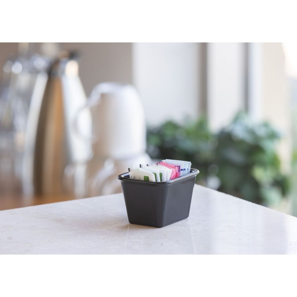 Service Ideas Black Plastic Sugar Packet Holder, 2.5 Inch Width X 3.5 Inch Height