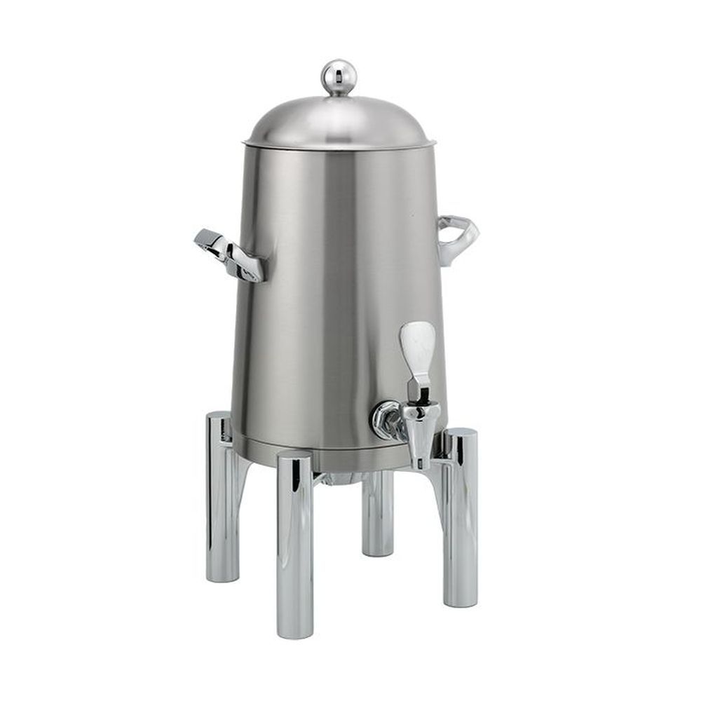 Service Ideas Flame Free Thermo-urn Brushed Round Stainless Vacuum Insulated Urn, 1.5 Gallon Capacity