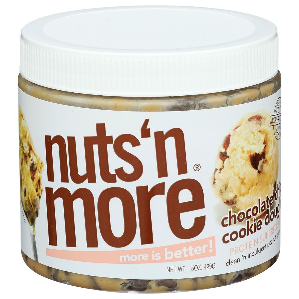 Nuts N More Chocolate Chip Cookie Dough Peanut Butter Spread, 15 Ounce -- 6 Per Case